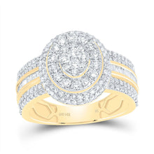Load image into Gallery viewer, 14K Yellow Gold Diamond Fashion Oval Ring 1 1/4 Cttw - Splendid Jewellery