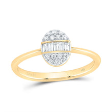 Load image into Gallery viewer, 14K Yellow Gold Diamond Fashion Oval Ring 1/4 Cttw - Splendid Jewellery