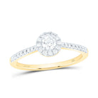 14K Yellow Gold Diamond Fashion Promise Ring 1/3 Cttw - Splendid Jewellery