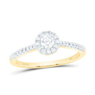 14K Yellow Gold Diamond Fashion Promise Ring 1/3 Cttw - Splendid Jewellery