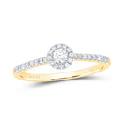 14K Yellow Gold Diamond Fashion Promise Ring 1/4 Cttw - Splendid Jewellery