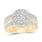14K Yellow Gold Diamond Fashion Women's Ring 1 1/4 Cttw - Splendid Jewellery