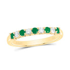 14K Yellow Gold Diamond Gemstone Band 1/6 Cttw - Splendid Jewellery