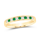 14K Yellow Gold Diamond Gemstone Band 1/8 Cttw - Splendid Jewellery