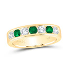 14K Yellow Gold Diamond Gemstone Band 5/8 Cttw - Splendid Jewellery