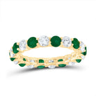 14K Yellow Gold Diamond Gemstone Ring 1 1/2 Cttw - Splendid Jewellery