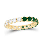 14K Yellow Gold Diamond Gemstone Ring 1 1/4 Cttw - Splendid Jewellery