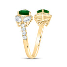 14K Yellow Gold Diamond Gemstone Ring 1 3/8 Cttw - Splendid Jewellery