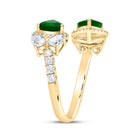 14K Yellow Gold Diamond Gemstone Ring 1 3/8 Cttw - Splendid Jewellery