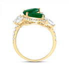 14K Yellow Gold Diamond Gemstone Ring 1 3/8 Cttw - Splendid Jewellery
