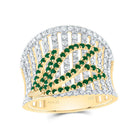14K Yellow Gold Diamond Gemstone Ring 1 Cttw - Splendid Jewellery