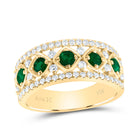 14K Yellow Gold Diamond Gemstone Ring 1/2 Cttw - Splendid Jewellery