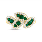 14K Yellow Gold Diamond Gemstone Ring 1/3 Cttw - Splendid Jewellery