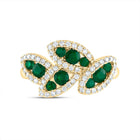 14K Yellow Gold Diamond Gemstone Ring 1/3 Cttw - Splendid Jewellery