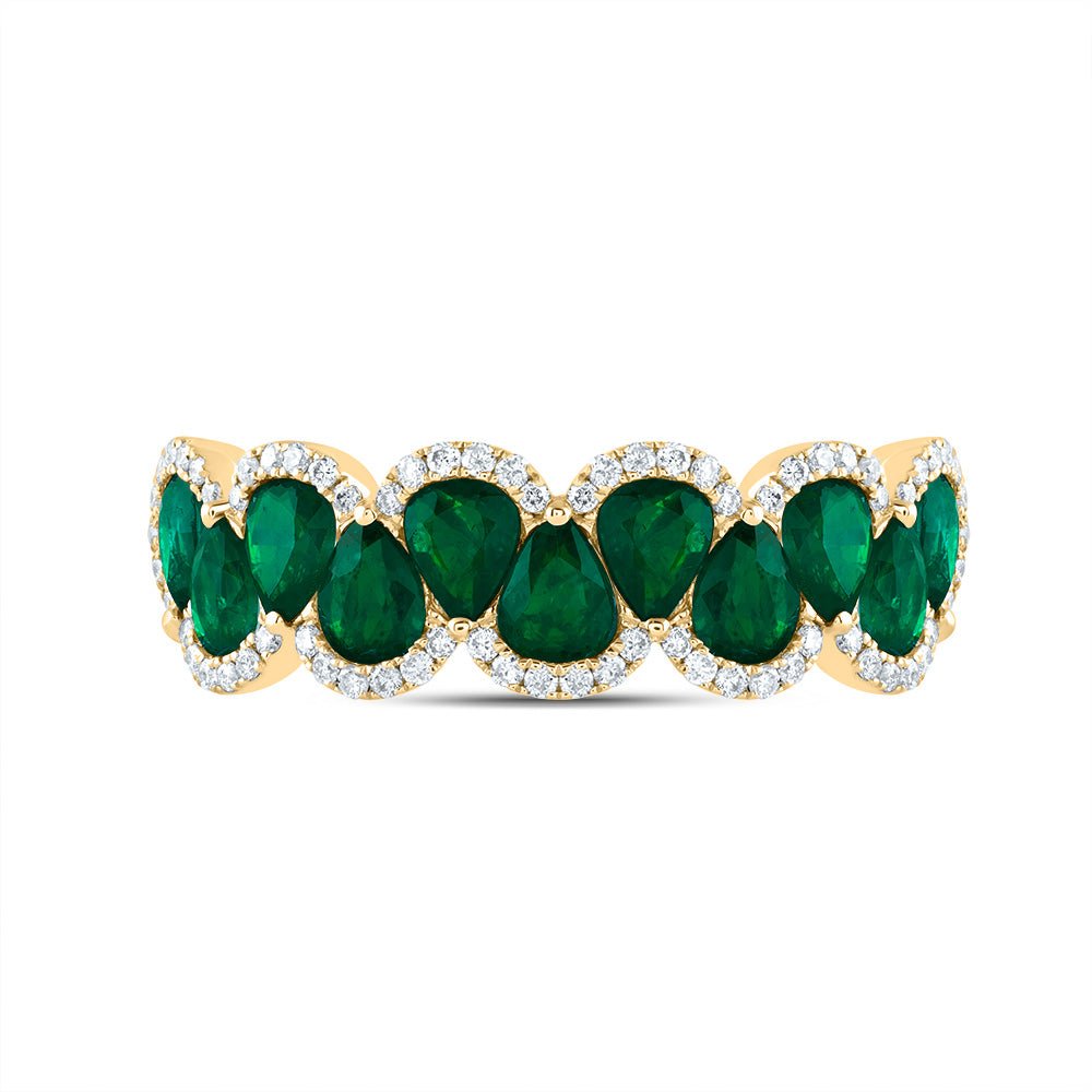 14K Yellow Gold Diamond Gemstone Ring 1/5 Cttw - Splendid Jewellery