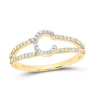 14K Yellow Gold Diamond Gift Initial "C" Women's Ring 1/4 Cttw - Splendid Jewellery