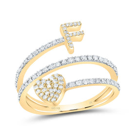 14K Yellow Gold Diamond Gift Initial 