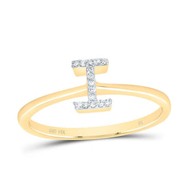 14K Yellow Gold Diamond Gift Initial 