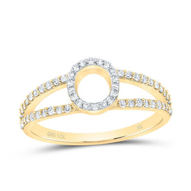 14K Yellow Gold Diamond Gift Initial 