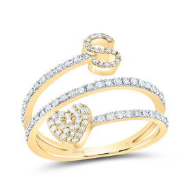 14K Yellow Gold Diamond Gift Initial 