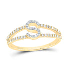 14K Yellow Gold Diamond Gift Initial "S" Women's Ring 1/4 Cttw - Splendid Jewellery