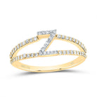 14K Yellow Gold Diamond Gift Initial "Z" Women's Ring 1/4 Cttw - Splendid Jewellery