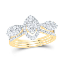 Load image into Gallery viewer, 14K Yellow Gold Diamond Marquise Designer Ring 7/8 Cttw - Splendid Jewellery