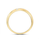 14K Yellow Gold Diamond Men's Machine Set Band 1/4 Cttw - Splendid Jewellery