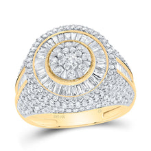 Load image into Gallery viewer, 14K Yellow Gold Diamond Men's Ring 3 Cttw - Splendid Jewellery