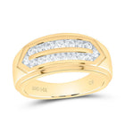 14K Yellow Gold Diamond Men's Ring 3/4 Cttw - Splendid Jewellery