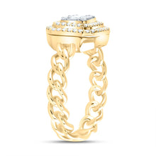 Load image into Gallery viewer, 14K Yellow Gold Diamond Octagon Designer Ring 1/2 Cttw - Splendid Jewellery