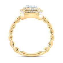 Load image into Gallery viewer, 14K Yellow Gold Diamond Octagon Designer Ring 1/2 Cttw - Splendid Jewellery