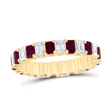 Load image into Gallery viewer, 14K Yellow Gold Diamond Ruby Gemstone Ring 1 Cttw - Splendid Jewellery