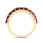 14K Yellow Gold Diamond Ruby Gemstone Ring 1/3 Cttw - Splendid Jewellery