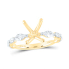 14K Yellow Gold Diamond Semi Mount Bridal Ring 3/4 Cttw - Splendid Jewellery