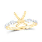 14K Yellow Gold Diamond Semi Mount Bridal Ring 3/4 Cttw - Splendid Jewellery