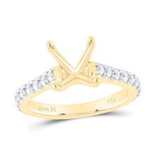 Load image into Gallery viewer, 14K Yellow Gold Diamond Semi Mount Engagement Ring 5/8 Cttw - Splendid Jewellery