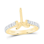 14K Yellow Gold Diamond Semi Mount Engagement Ring 5/8 Cttw - Splendid Jewellery