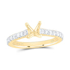 14K Yellow Gold Diamond Semi Mount EngaGemstonent Ring 5/8 Cttw - Splendid Jewellery