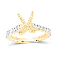 Load image into Gallery viewer, 14K Yellow Gold Diamond Semi Mount No Halo Engagement Ring 5/8 Cttw - Splendid Jewellery