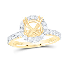 Load image into Gallery viewer, 14K Yellow Gold Diamond Semi Mount Single Halo Engagement Ring 1 Cttw - Splendid Jewellery