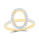 14K Yellow Gold Diamond Semi Mount Single Halo Engagement Ring 1/2 Cttw - Splendid Jewellery