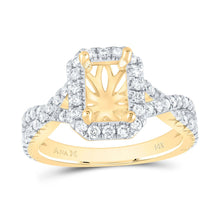 Load image into Gallery viewer, 14K Yellow Gold Diamond Semi Mount Single Halo Engagement Ring 3/4 Cttw - Splendid Jewellery