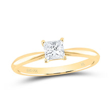 Load image into Gallery viewer, 14K Yellow Gold Diamond Si Ij Princess Solitaire Ring 1 Cttw - Splendid Jewellery