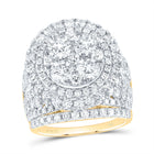 14K Yellow Gold Diamond Single Halo Bridal Set 4 3/4 Cttw - Splendid Jewellery