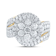 Load image into Gallery viewer, 14K Yellow Gold Diamond Single Halo Fashion Bridal Ring 3 Cttw - Splendid Jewellery