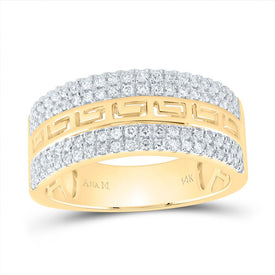 14K Yellow Gold Diamond Square Trio Ring Set 2 Cttw - Splendid Jewellery