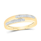 14K Yellow Gold Diamond Square Trio Ring Set 5/8 Cttw - Splendid Jewellery