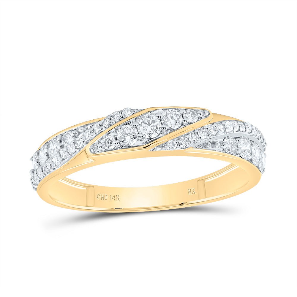 14K Yellow Gold Diamond Trio Ring Set 1 3/4 Cttw - Splendid Jewellery