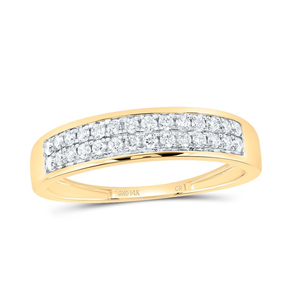 14K Yellow Gold Diamond Trio Ring Set 1 Cttw - Splendid Jewellery